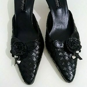 🍒3/$10 - Brighton Leather Woven Heels